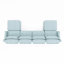 Élégant canapé rembourré en chenille avec capitonnage sur mesure Confort supérieur et conception modulaire pour des espaces de vie polyvalents-116780841