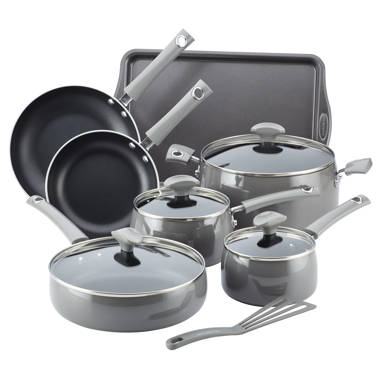 Serenelife 20 Piece Aluminum Non Stick Cookware Set Color: Gray SLCW20GRY