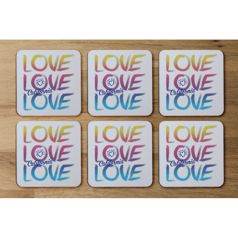 Square 6 Piece Coaster Set