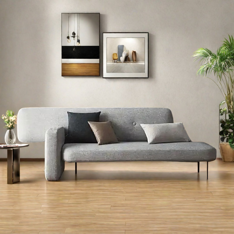 Chaise haute et durable, Gris, Orienté à gauche (vu de face)