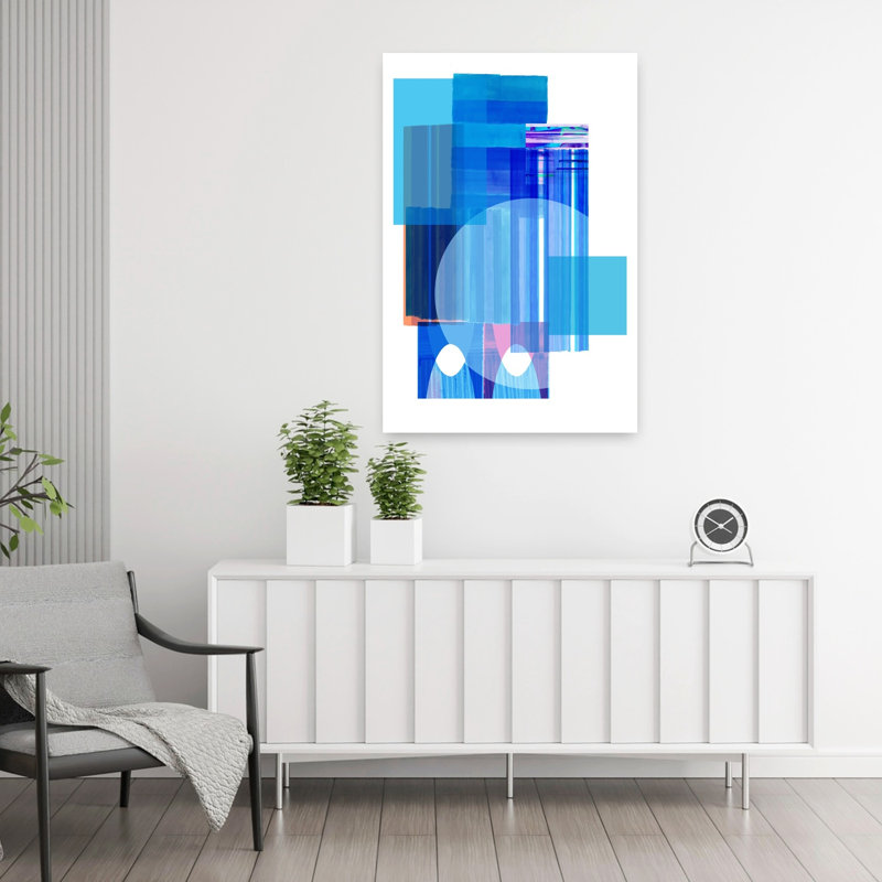 Art contemporain contemporain abstrait géométrique, H 36 po x l 24 po