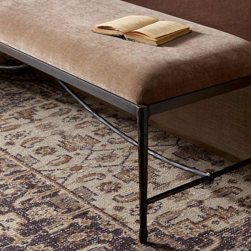 JADE Upholstered Bench, Altair Mushroom