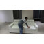 Canapé-lit en cuir avec matelas en mousse de 77 po Marcello, canapé-lit en cuir avec matelas en mousse pour le salon-400529636-400529638