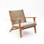 Chaise longue d'extérieur en bois d'acacia avec coussin de siège (1 chaise)