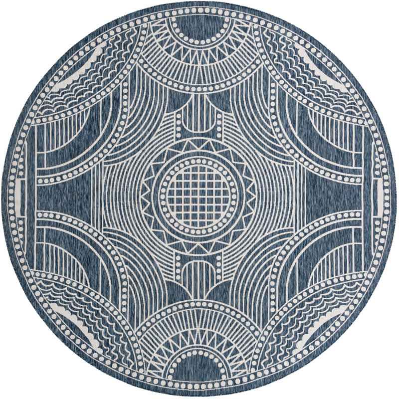 Tapis bleu Aucun, Rond 12 pi