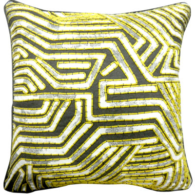 Housse et insert pour coussin décoratif en duvet et plumes Geo Maze