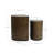 2-Piece Teardrop Drum Wood Side Tables Set in Walnut Finish