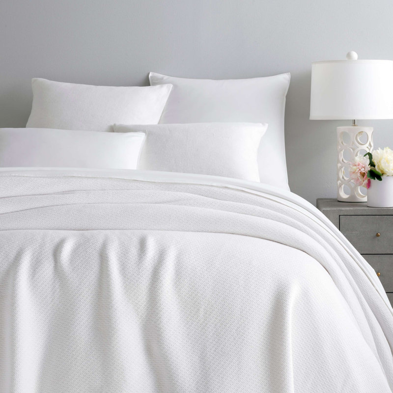 Quinn Cotton Blanket, Full/Queen Blanket, White