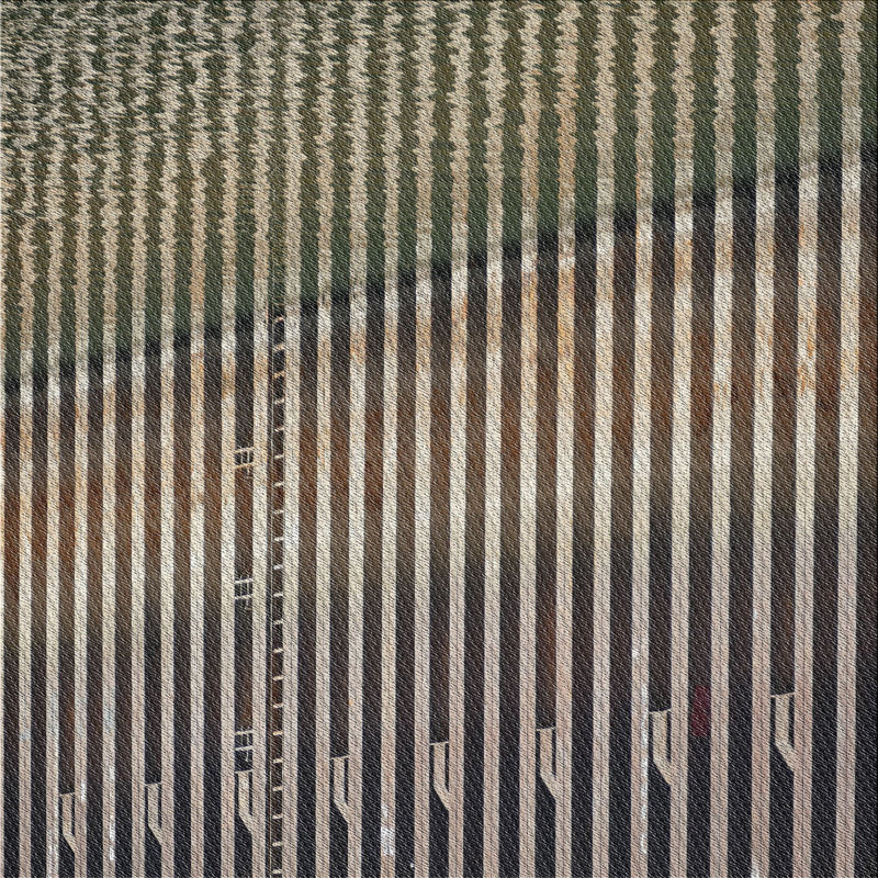 Striped Indoor Rug, Square 8'