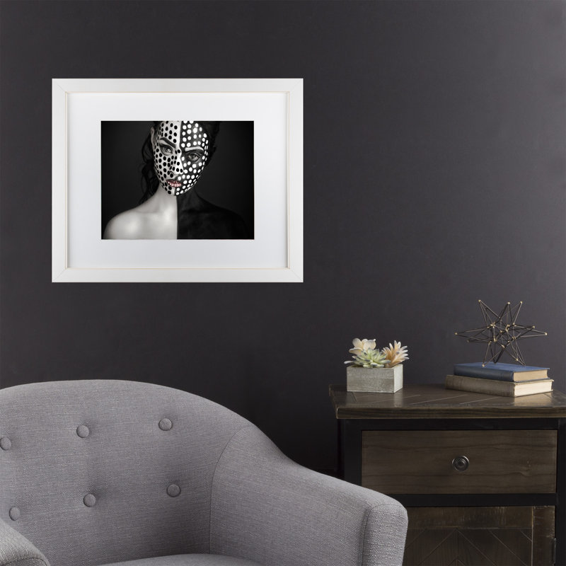 Modern & Contemporary, 11" H x 14" W x 0.5" D, White, White Framed
