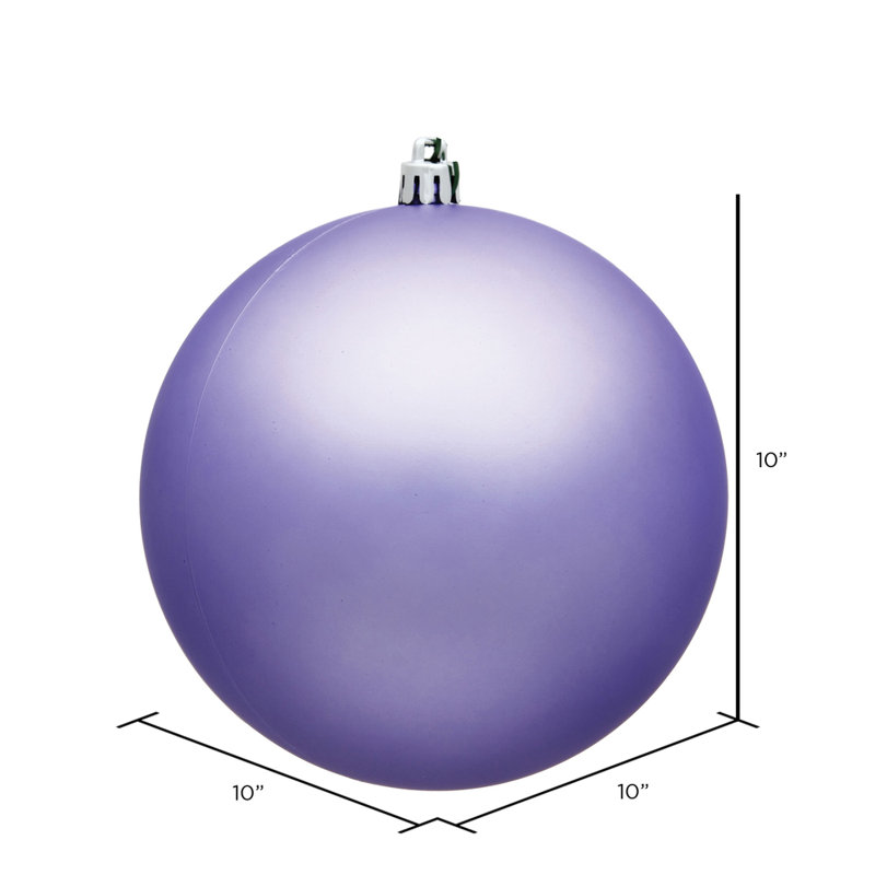 Ornement boule des Fêtes seulement, Lavande, H 10 po x l 10 po x P 10 po