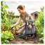 Genouillère de jardin pliable et siège avec pochette à outils Outsunny, gris