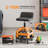 Capacity Mechanic Stool,Rolling Creeper Garage Stool,Tool Tray, Adjustable Height-1218350394