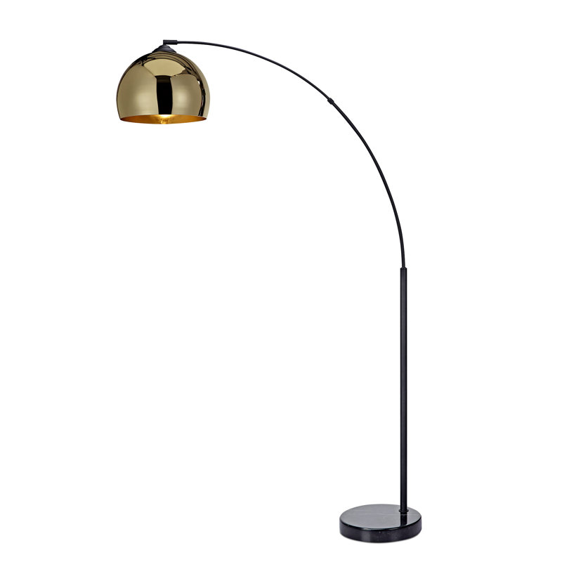 Lampe sur pied arquée 67 ", Laiton brillant