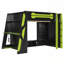 Lit mezzanine en bois avec tablettes multiples de rangement et éclairage RVB-2013282710