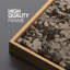 Abstrait botanique rétro à motif floral Twilight Garden Silhouette, impression sur toile-98042113-111665137