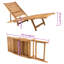 Santiago 161cm Long Reclining Teak Single Chaise