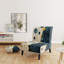 Fauteuil de chambre minimaliste Mid-Century Rain I - sarcelle et sarcelle jaune sarcelle