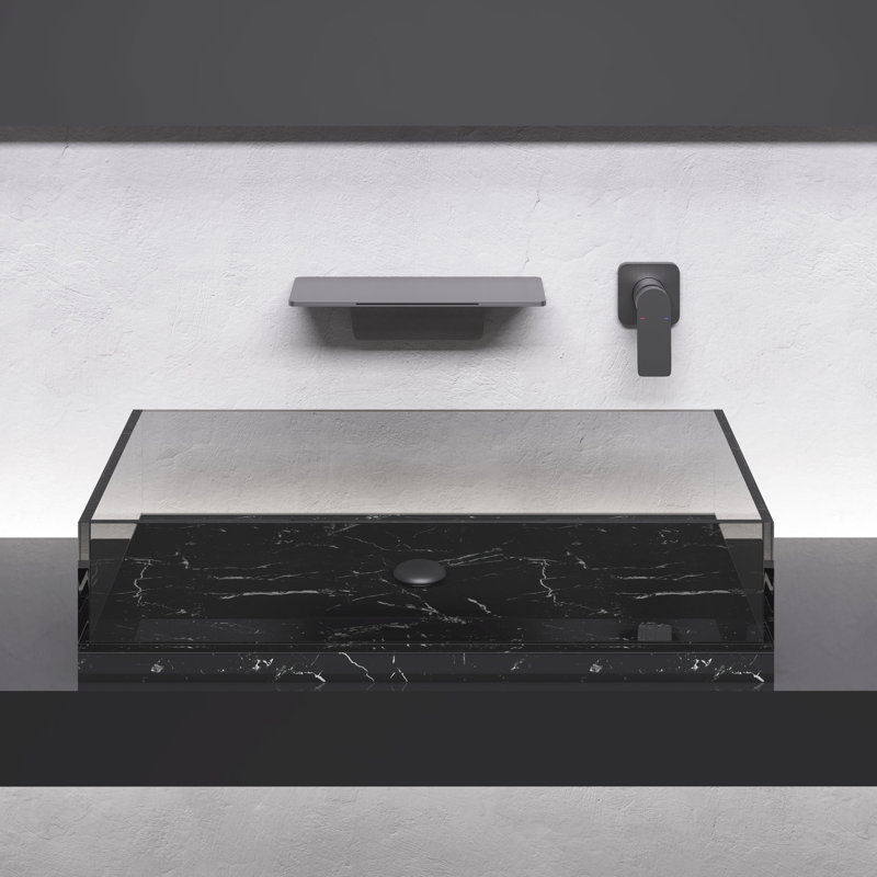 Robinet de lavabo de salle de bain Gunmetal - style cascade avec matériau en laiton pour la durabilité, contrôle unique de la qualité d'un robinet fiable