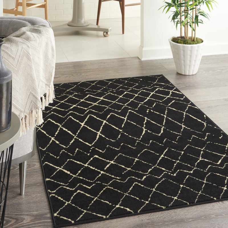 Budyoni Geometric Indoor Rug, Rectangle 3' x 5'