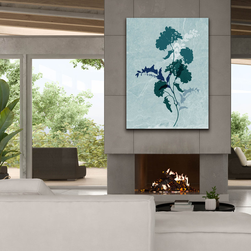 «Epic Graffiti» «Dry Blue Flowers 2» par Sabrina Balbuena, art mural sur toile, 40 po x 54 po, H 54 po x l 40 po