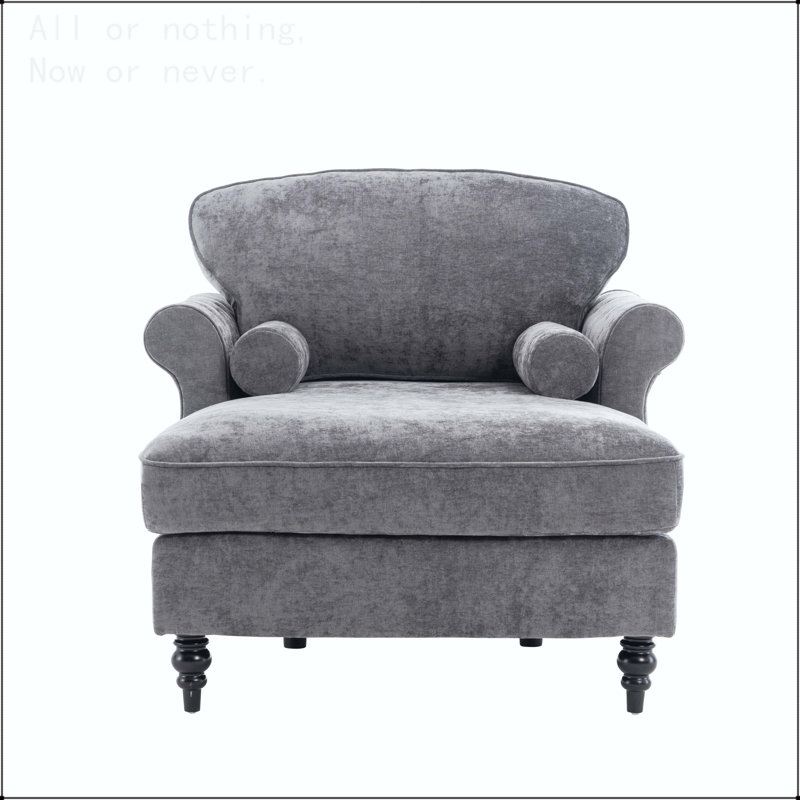 Chaise longue surdimensionnée à l'intérieur, canapé-lit simple en chenille avec siège large, fauteuil rembourré avec paresseux, ensemble de canapé-lit