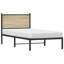 17 Stories Metal Bed Frame Without Mattress Sonoma Oak-1172165888