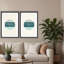 Coastal Retreat Oceanic Duology: Abstract Circles Diptych-618073098