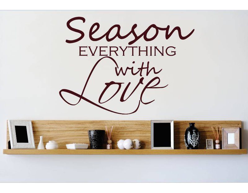 Décalcomanie murale tout avec love saisons, H 20 po x l 20 po x P 0,16 po, Brun