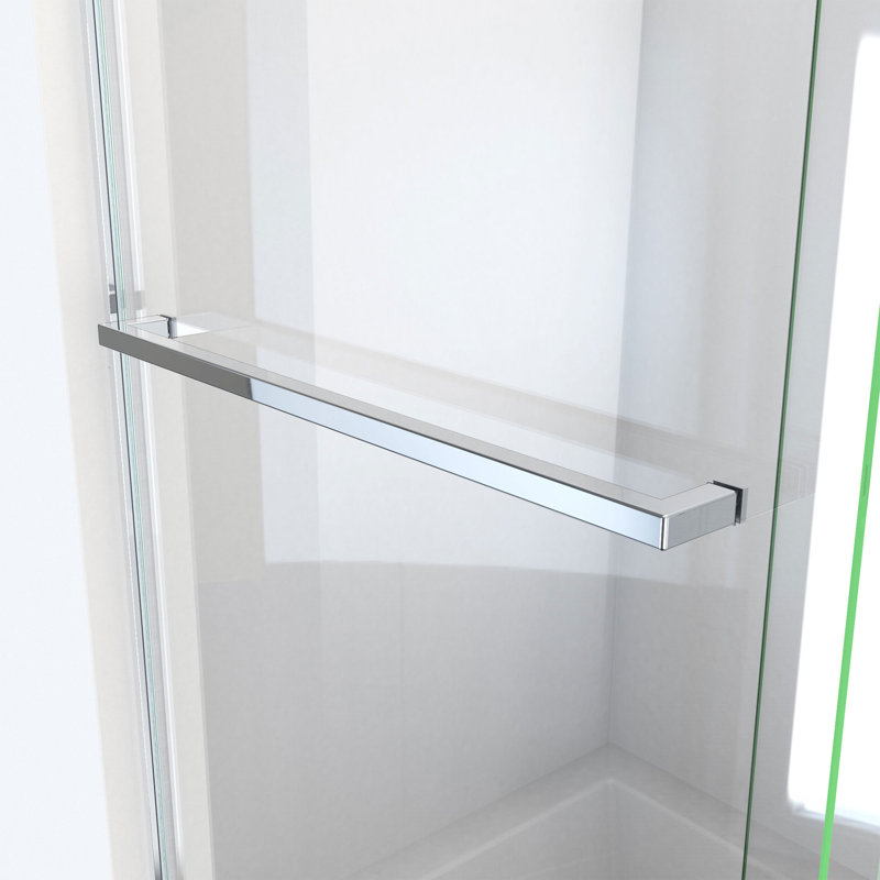 Essence 44" W x 76" H Frameless with ClearMax Technology Shower Door, Chrome