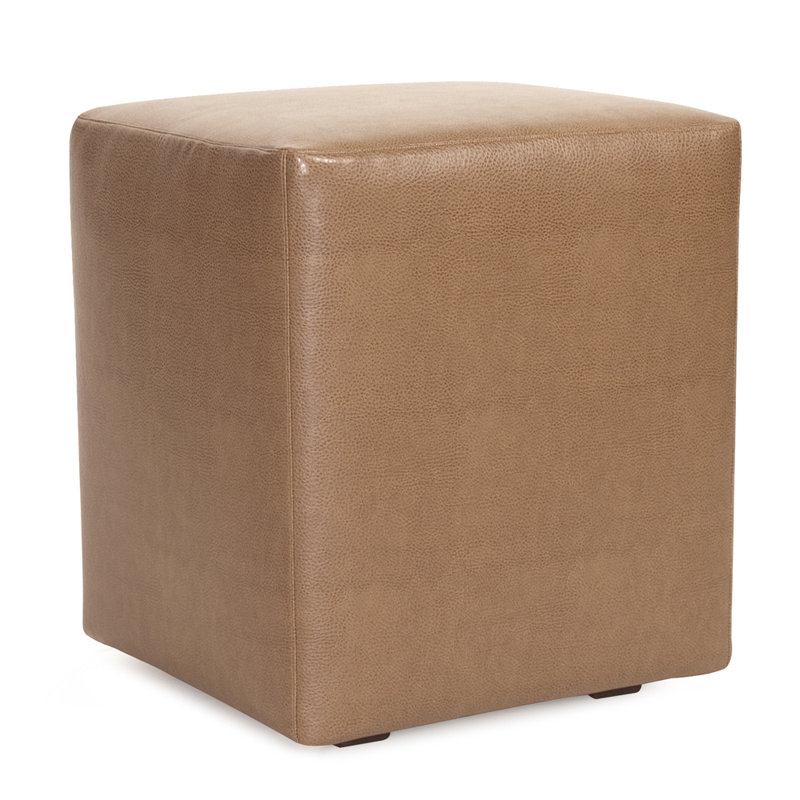 Azemar Box Cushion Ottoman Slipcover, Avanti Bronze