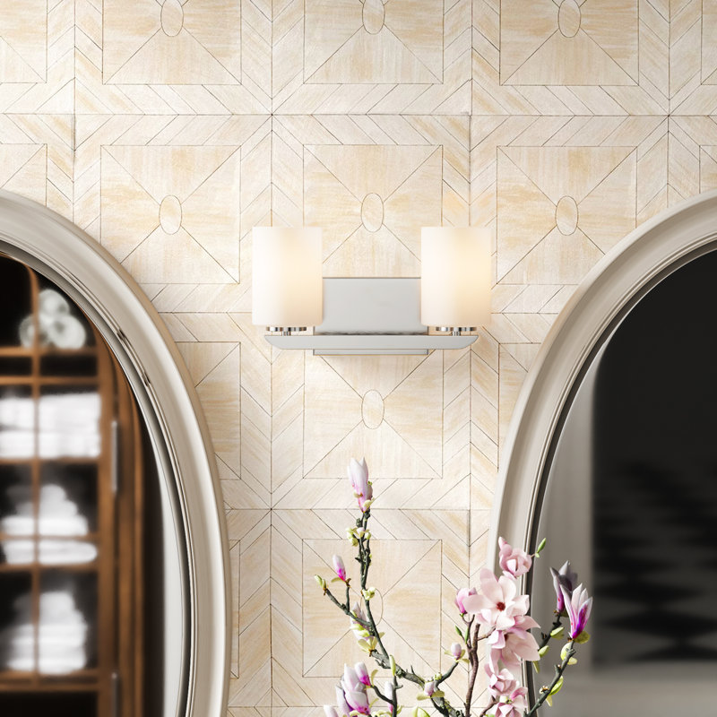 Éclairage pour meuble-lavabo 2 lumières Kyra, Nickel brossé