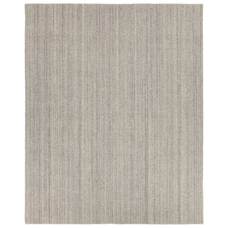 Tapis gris uni tissé à la main Gracie Oaks Ridling, Rectangle 6 pi x 9 pi