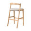 Tabouret de bar d'intérieur en bois d'hévéa Balmain, ensemble de 2