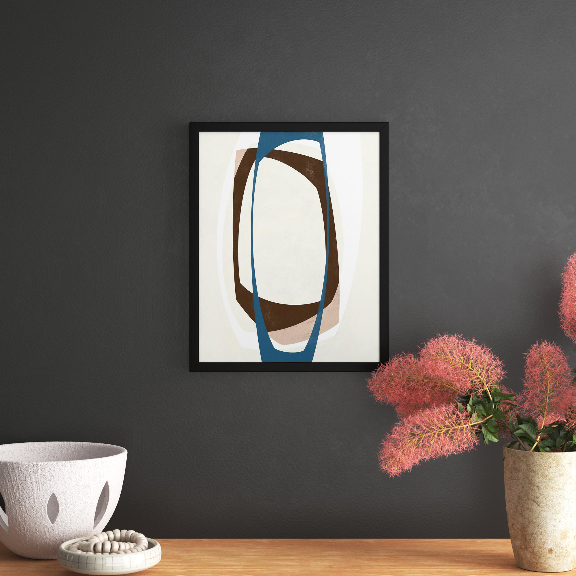Orbit 1 by Jacques Pilon, Black Framed, 20" H x 16" W