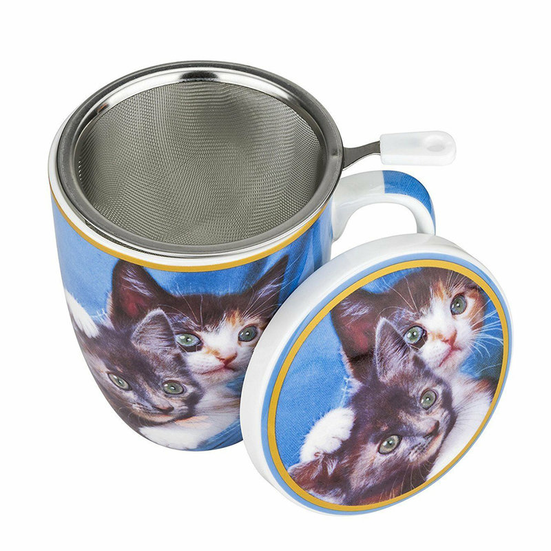 Grande tasse à café Carmani «Cats», Chat bleu