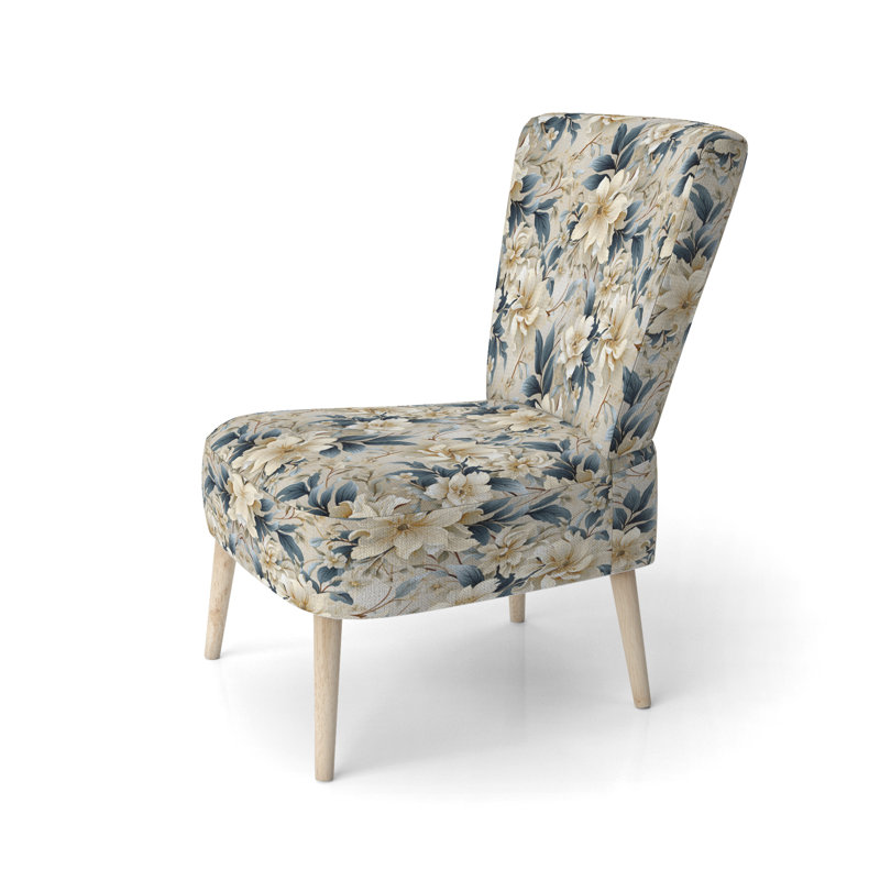 Contemporary Victorian Flourish Victorian Motif - Chaise d'appoint rembourrée de style campagnard, chaise d'appoint rustique