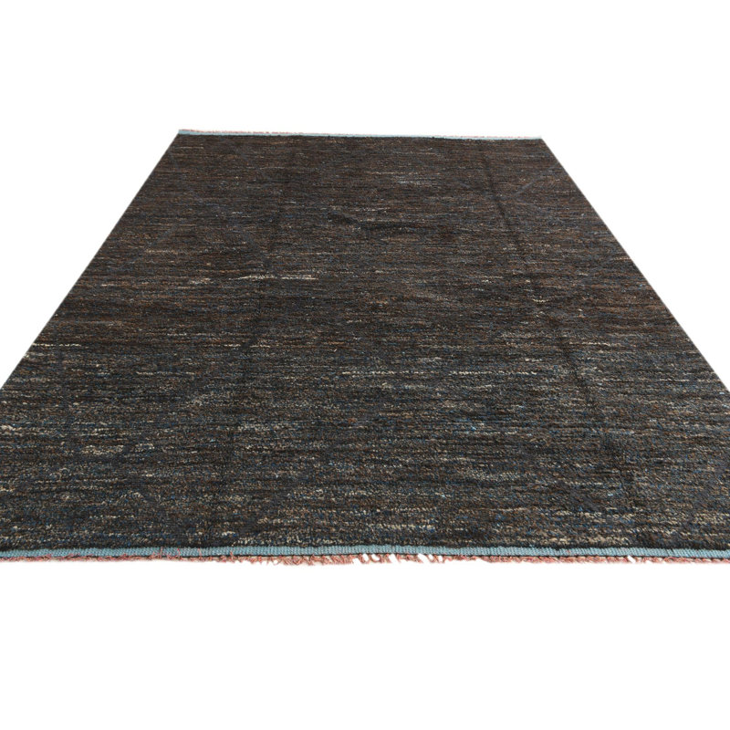 Tapis bleu et brun 8 x 11 Pinson