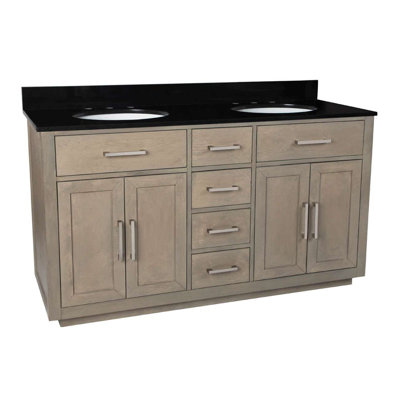 Nahlani 60'' Double Bathroom Vanity with Marble Top