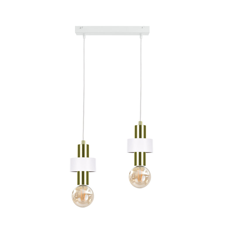 Bernda 2 - Light Kitchen Island Pendant, White/Silver