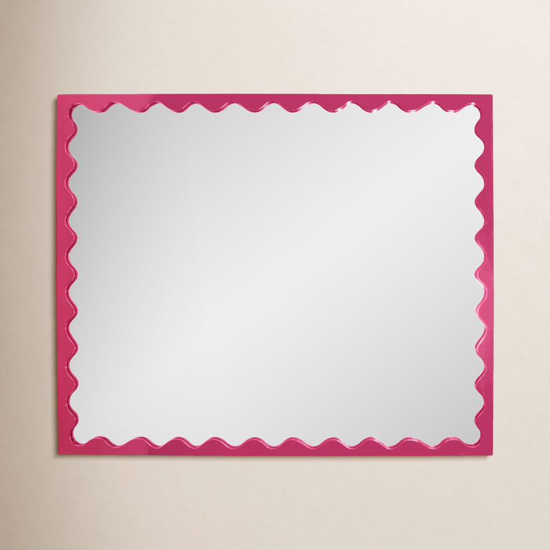 Ailee Rectangle Mirror, Hot Pink