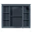 Meuble-lavabo de salle de bain avec lavabo supérieur, armoire à miroir bleu royal, armoire de rangement moderne avec 2 portes à fermeture douce et 2 tiroirs, meuble-lavabo simple