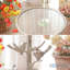 Table d'appoint antique avec miroir