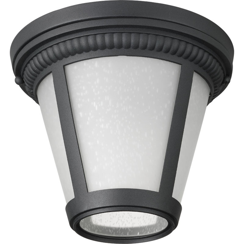 Westport Glass Flush Mount, Black
