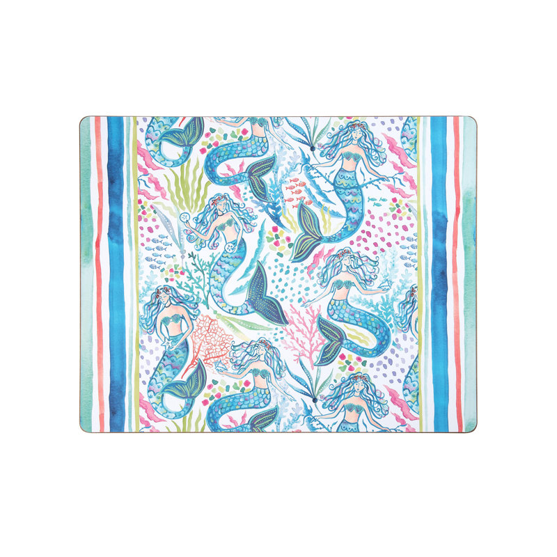 Napperon en coton 16 po Miky Mermaid Garden