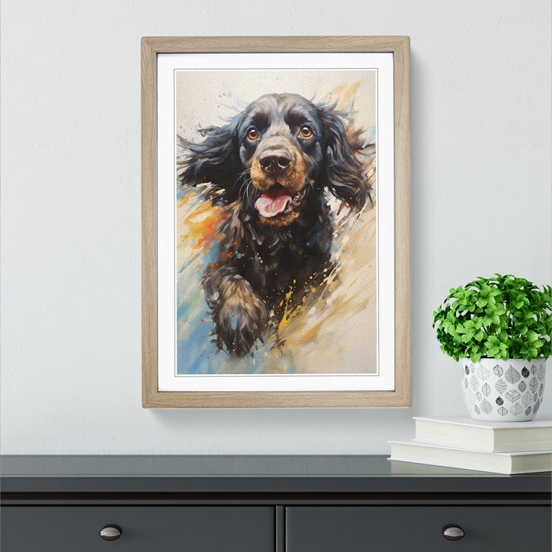 Single Picture Frame Print on Wood, 46cm H x 34cm W, Oak Framed