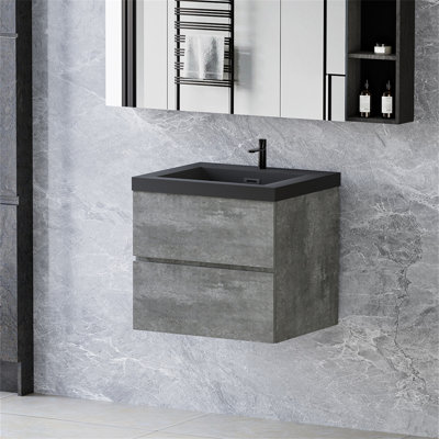 Ensemble de meuble-lavabo simple 24 po avec dessus en quartz HETM