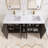 60'' Freestanding Double Sink Bathroom Vanity With Solid Surface Top