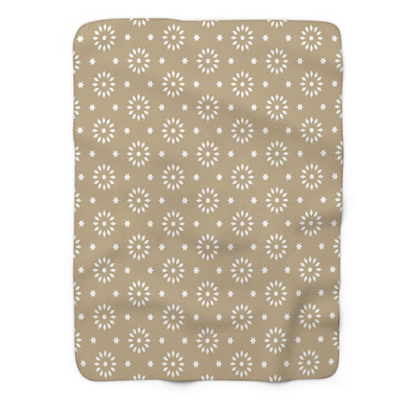 Motif kaki - Couverture Sherpa de qualité supérieure 0196, L 50 po x L 60 po