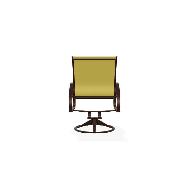 Aruba 1 Outdoor Dining Armchair, Textured Kona, Yellow 43D